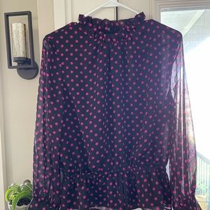 Ann Taylor polka dot blouse